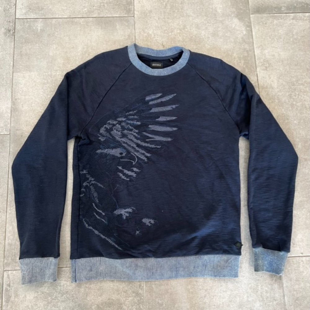 Buffalo David Bitton Navy Eagle Pullover M